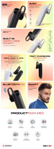 Elite Class Bluetooth Headset SBH-10